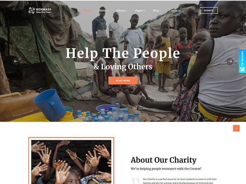Bishwash – Charity Bootstrap 4 Template