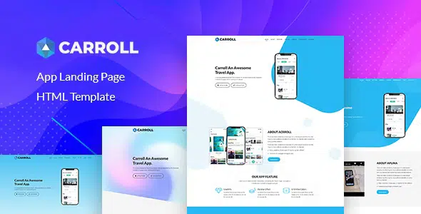 Carroll – App Landing Page HTML Template