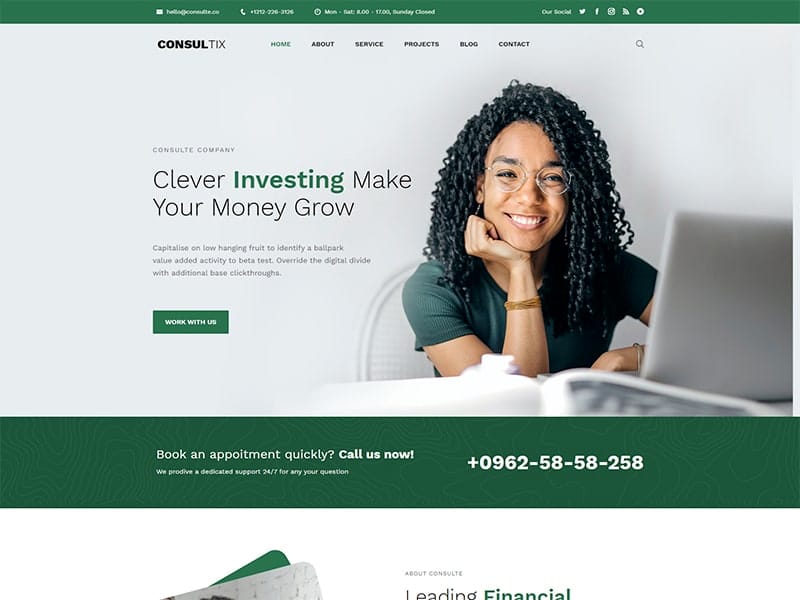 Consultix Investment Company Bootstrap 5 Template
