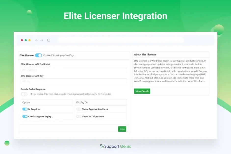 elite licenser integration