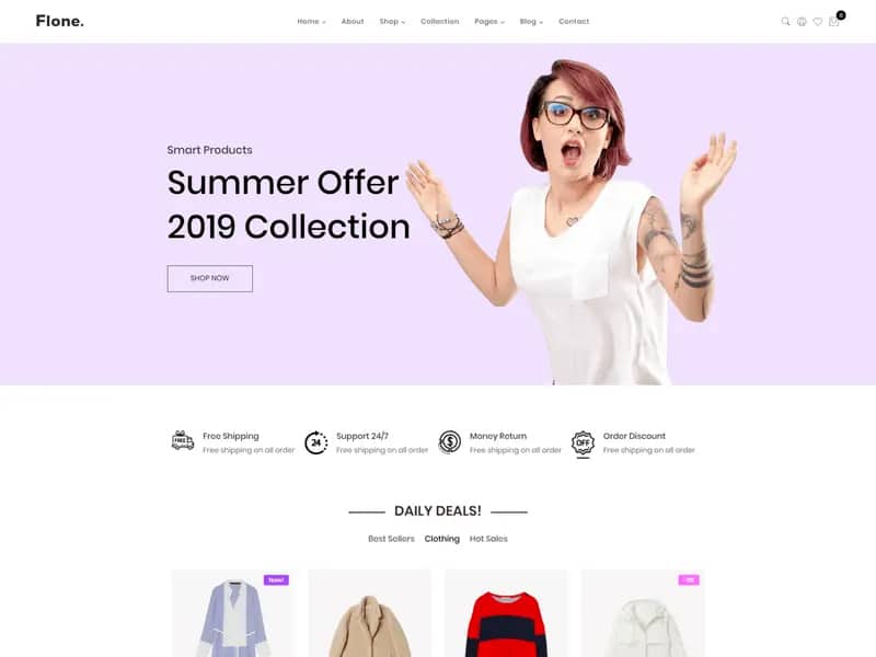 Flone – Clean, Minimal eCommerce HTML Template