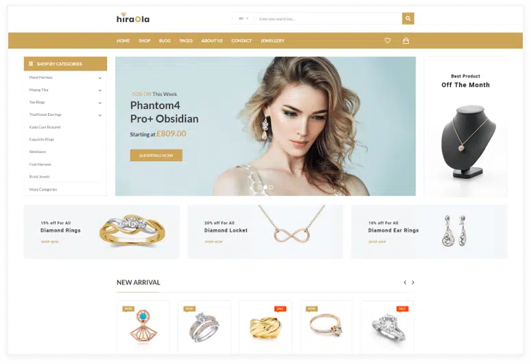 Hiraola Jewelry Store HTML Template
