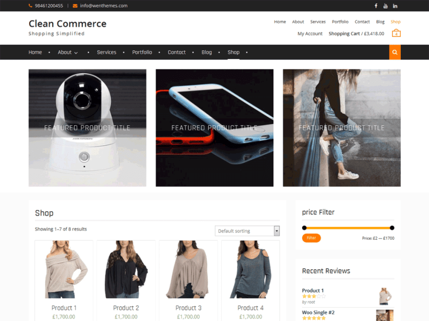 Clean Commerce - Best WooCommerce Theme