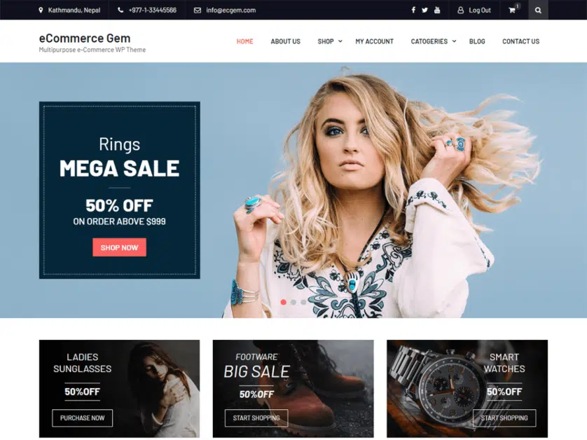 eCommerce Gem - Best WooCommerce Theme