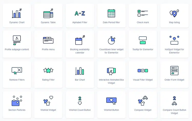 Jetelements Widget List