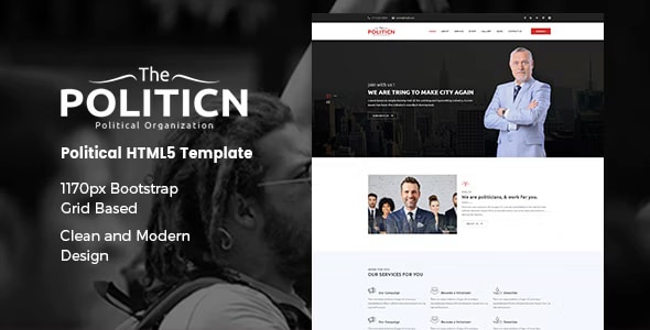 The Politicn – Political HTML Template 