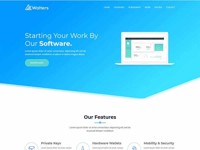 Walters – Software Business Landing Page Template