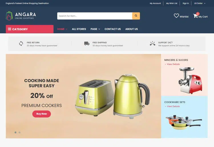 Angara - Organic Sports Store HTML Template