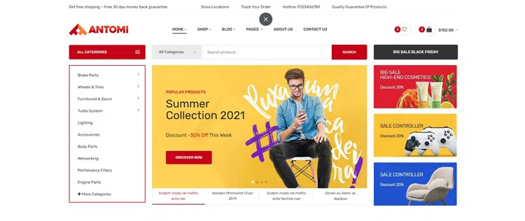 Antomi - Electronics eCommerce HTML Template