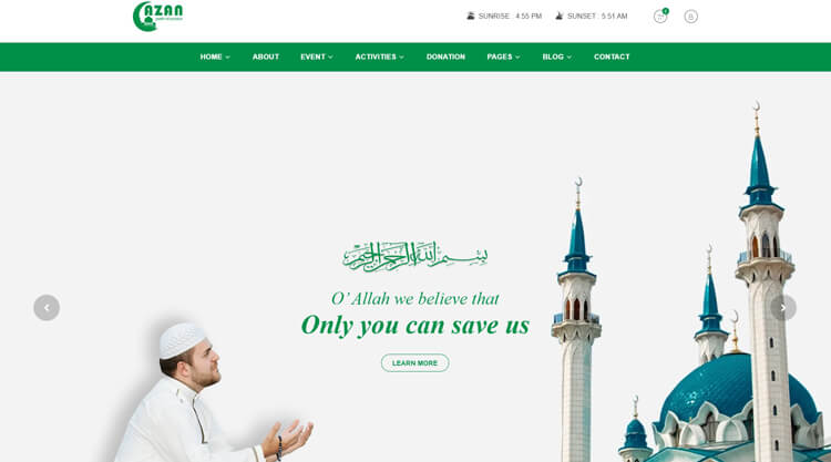 Azan- Islamic HTML Template