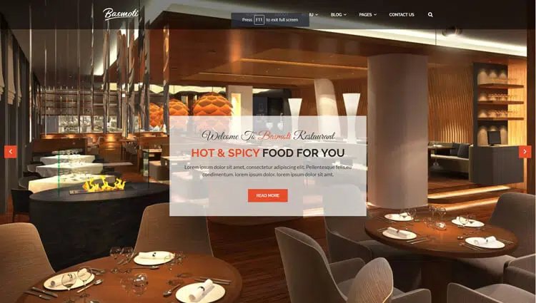Basmoti - Restaurant HTML Template 