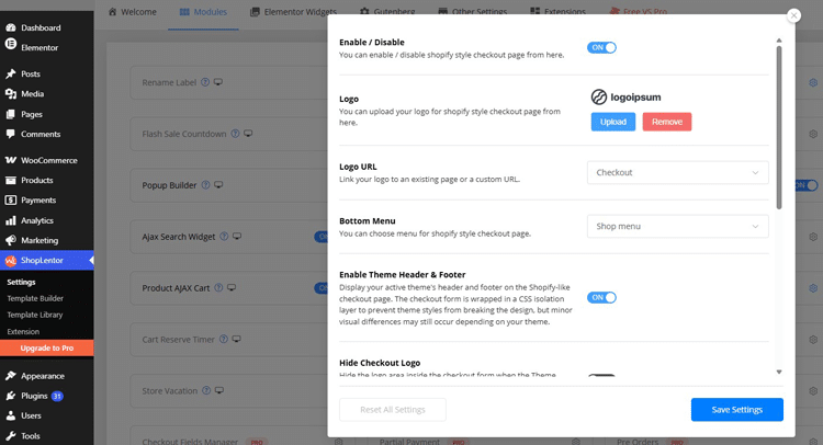 Shopify Style Checkout module