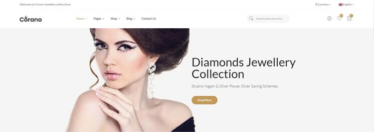 Corano - Jewelry Store Website template