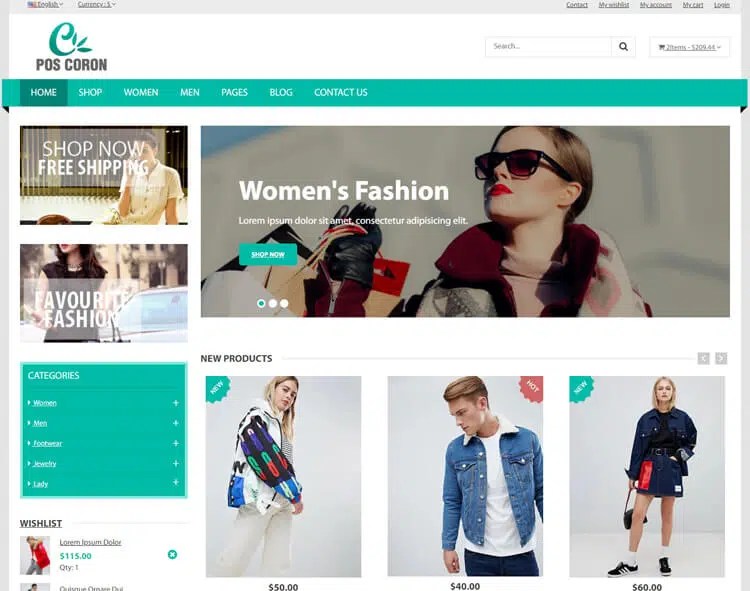 Coron - Fashion Clothing eCommerce Website Template
