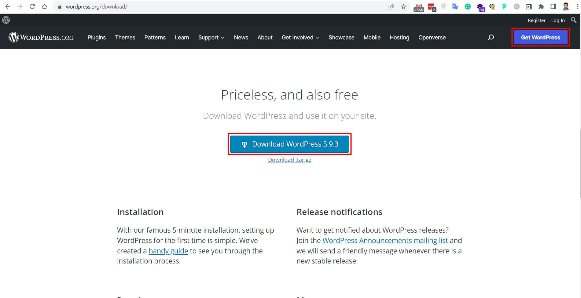 Download The Latest Version Of WordPress