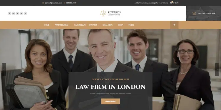 Edwards - Law Firm HTML Template