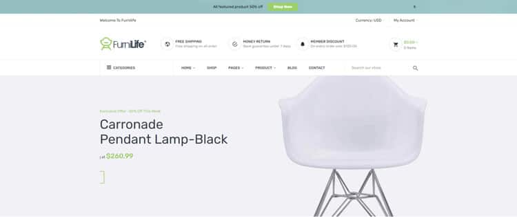 Furnilife - Furniture eCommerce HTML Template