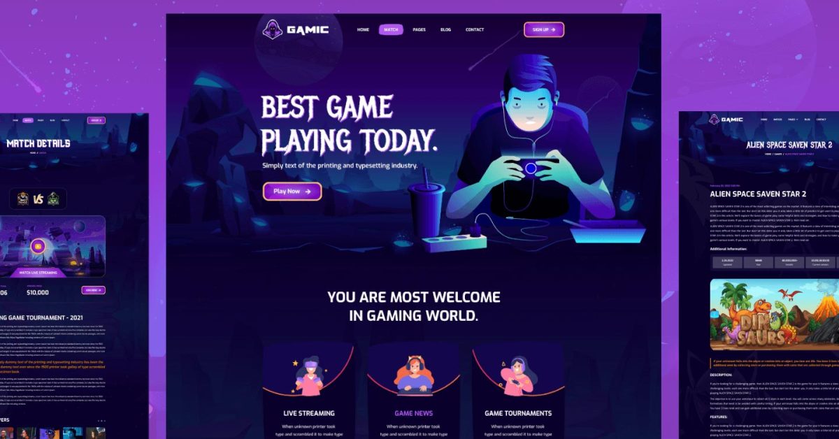 Gamic - Game Webflow template