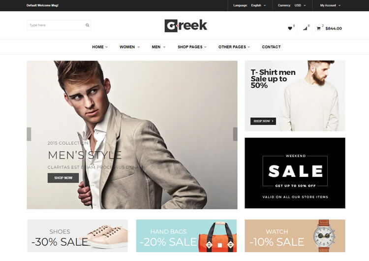 Greek - Fashion Store HTML Template