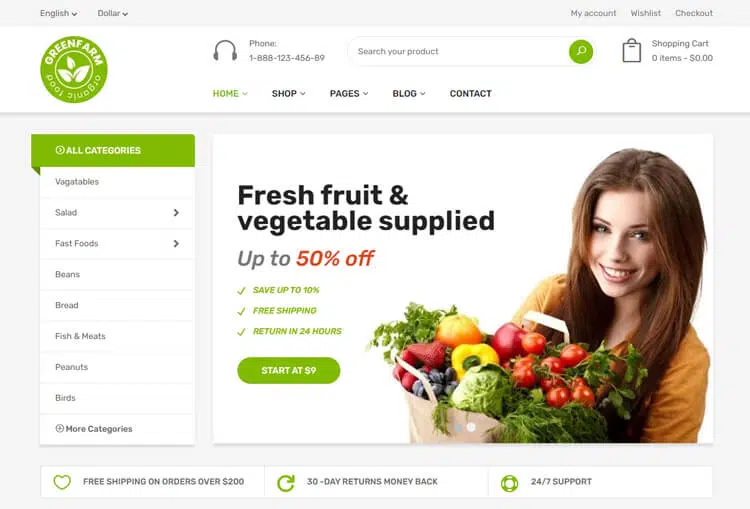 Organic Food Shopify eCommerce Theme – Greenfarm