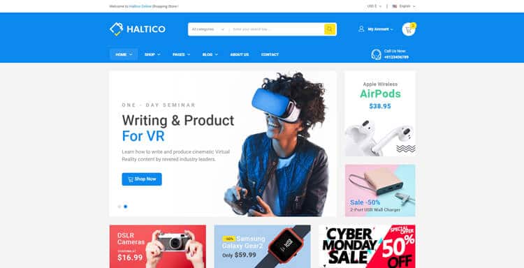 Haltico – Electronics Store HTML Template + RTL 