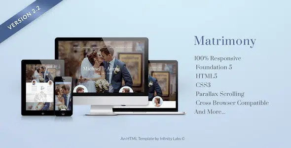 Matrimony – Responsive One Page Wedding Template