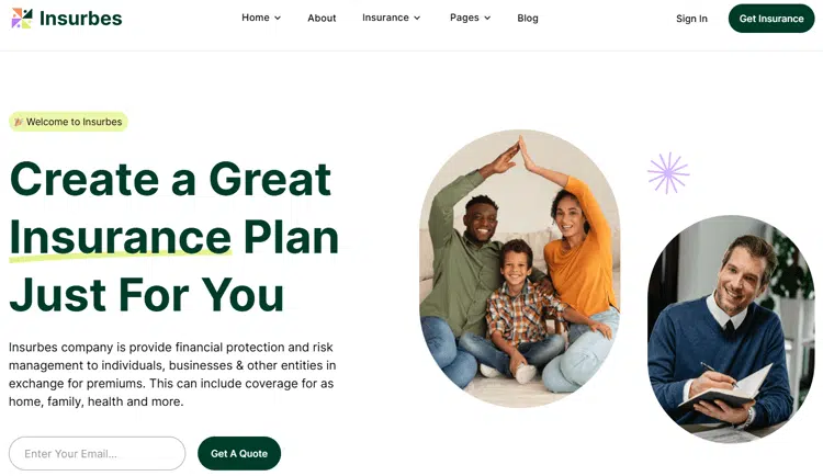 Insurbes - Insurance Website Template