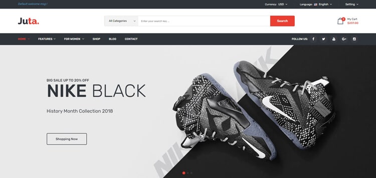 Juta - Shoes Shop HTML Template