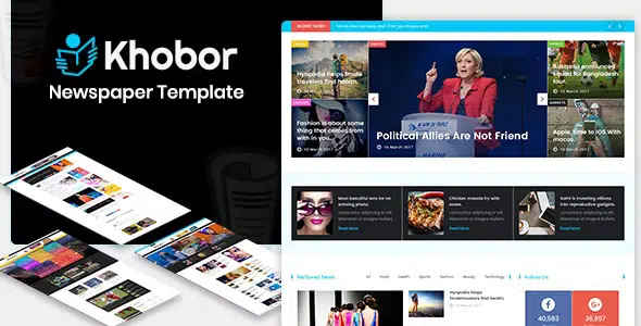 Khobor – Magazine & Newspaper HTML Template