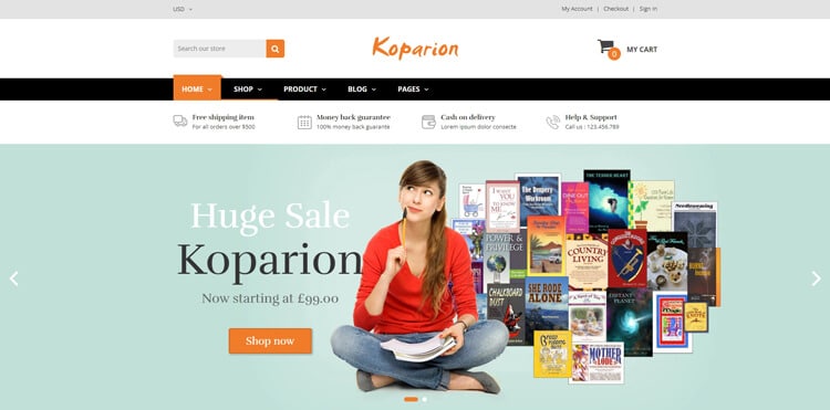 Koparion -Book Shop Shopify Theme