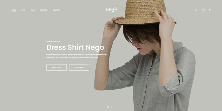 Nego -Fashion Minimal Website Template HTML Version