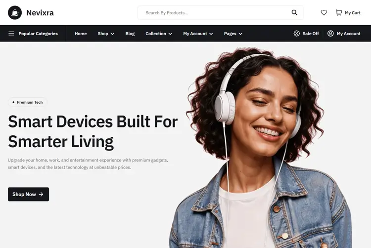 Nevixra - Electronics Store eCommerce HTML Template