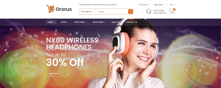 Ororus - Electronics Shopify Theme
