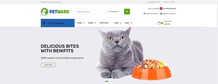 Petmark - Pet Food Shop HTML Template 