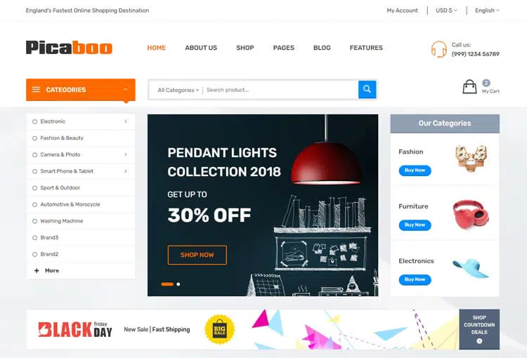 Picaboo - Electronics Shopify Theme