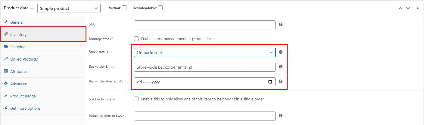 Test the Backorder Product 