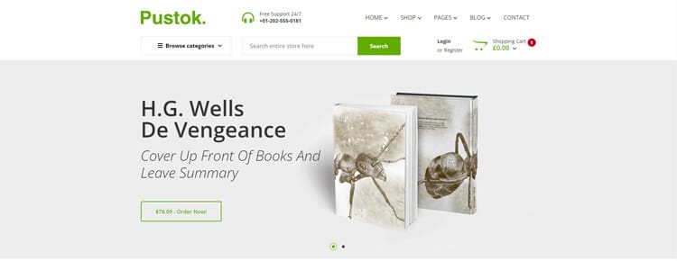 Pustok - Books Store HTML Template 