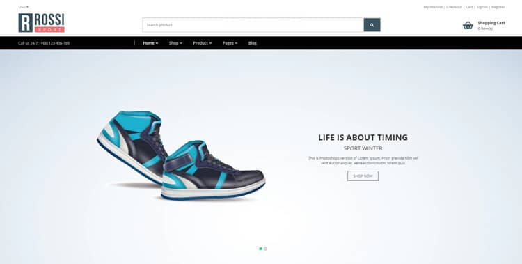 Rossi - Sportswear & Shoe Store Shopify Theme