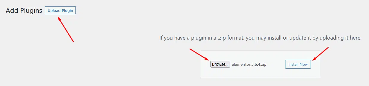 Setup through WordPress dashboard