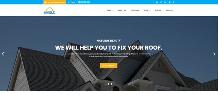Shield - Roofing Service HTML template