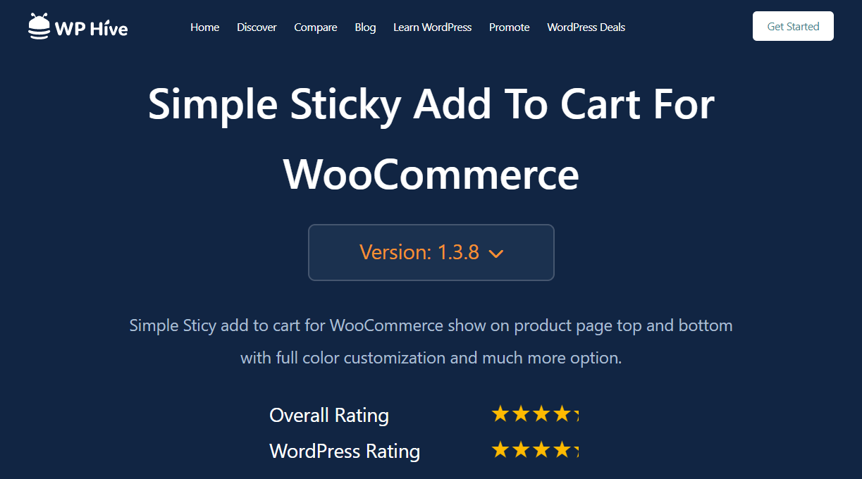 Simple Sticky Add To Cart For WooCommerce