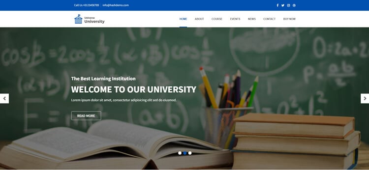 Universe – Education Responsive WordPress Theme