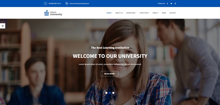 Universe - University Website Template