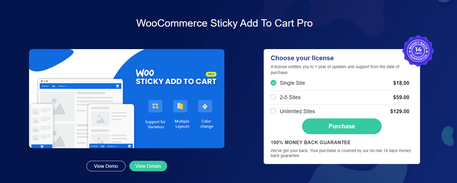 WooCommerce Sticky Add To Cart Pro