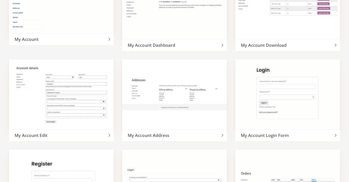 WooLentor - My Account Page Widgets