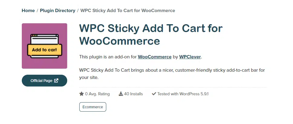 WPC Sticky Add To Cart for WooCommerce