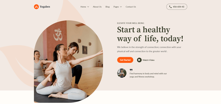 Yogabes - Yoga Website Template