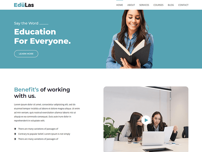 Edulas – Education HTML Template