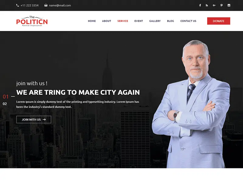 The Politicn – Political HTML Template