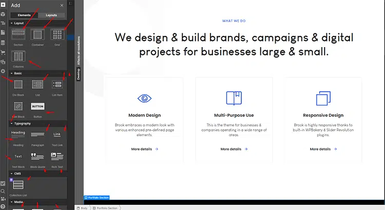Adding the Element to your Webflow website
